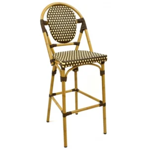 mobiliario-contract-taburete alania aluminio ratan marron y crema 4